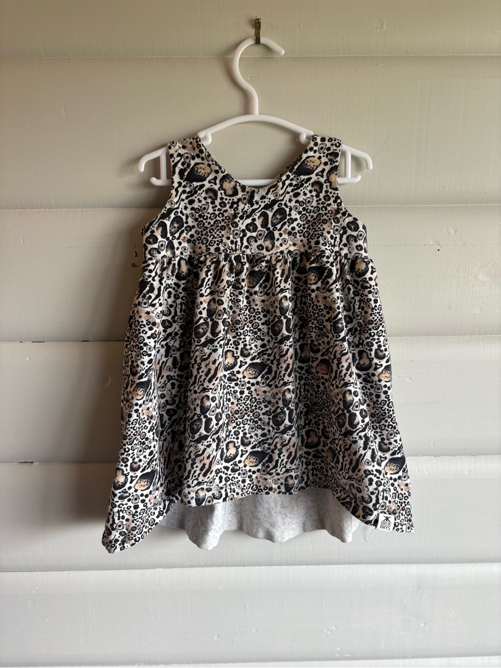 3/$25 Brok Boys Boutique Kids Bamboo Leopard High Low Dress Girls 2/3T Animal
